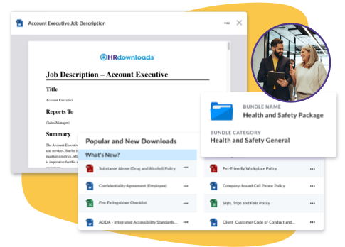 Screenshot of an Account Executive Job Description - Popular and New Downloads - Health and Safety package bundle
